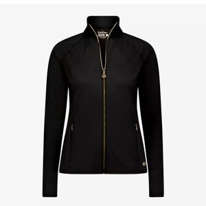 NWT Lilly Pulitzer Tennison Luxletic UPF50 Black Onyx Jacket in Size Medium